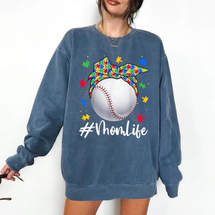 Messy Ball Puzzle Baseball Mom Life Autism Awareness Month Comfort Colors Sweatshirt