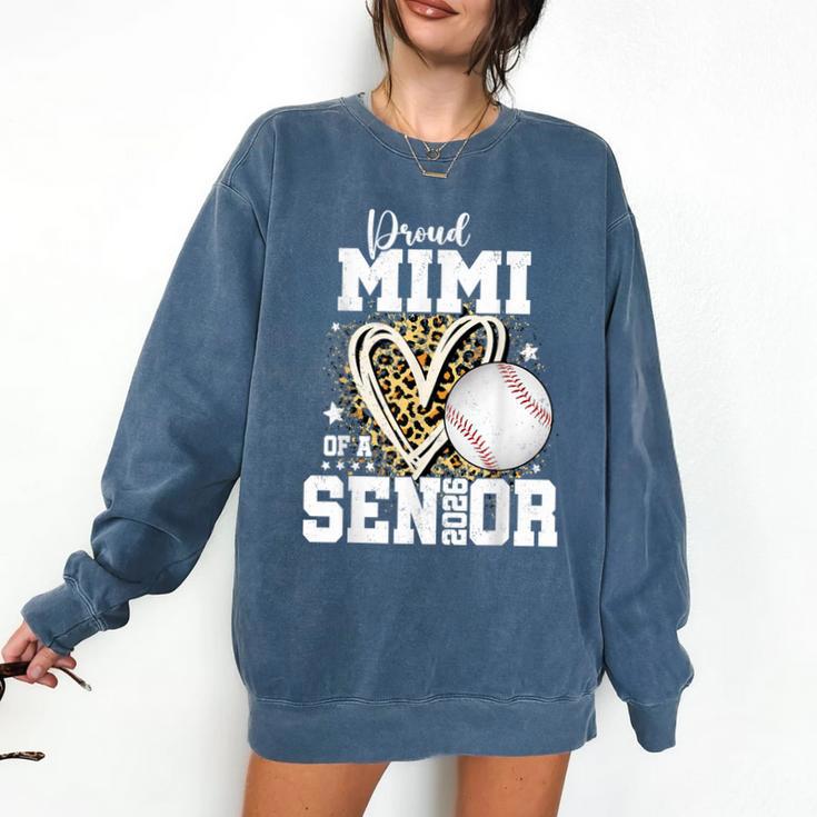 Proud Mimi Of A 2026 Senior Baseball Graduation Leopard Comfort Colors Sweatshirt