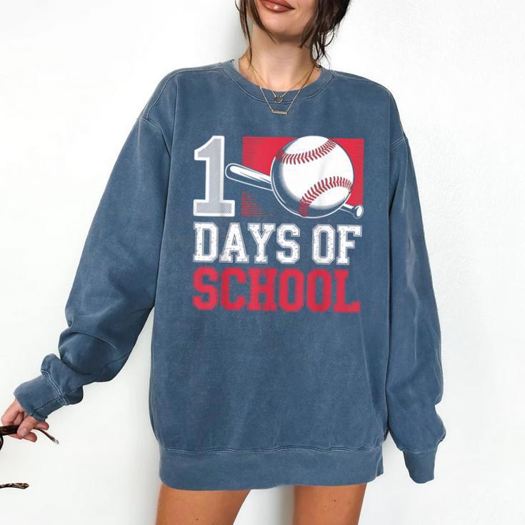 Retro 100 Days Of School Baseball Teacher Student 100 Days Comfort Colors Sweatshirt
