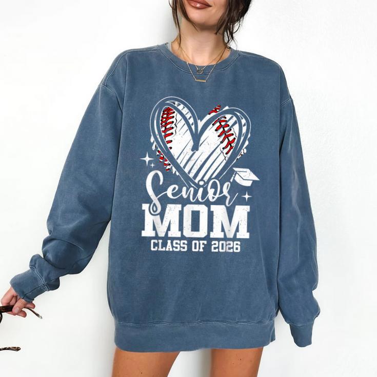 Senior Mom Class Of 2026 Baseball Graduation Heart Comfort Colors Sweatshirt