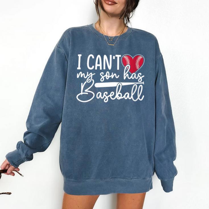 My Son Has Baseball Sports Player Baseball Mom Women Comfort Colors Sweatshirt