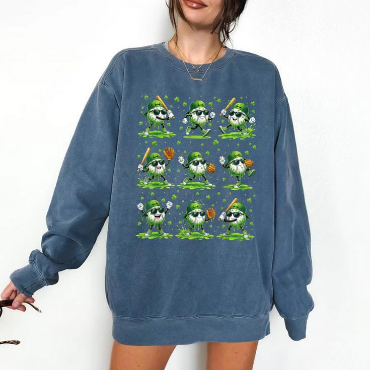 St Patricks Day Baseball Ice Cream Boys Baseball Player Comfort Colors Sweatshirt