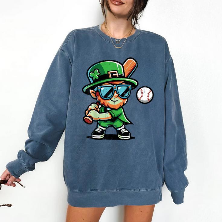 St Patricks Day Leprechaun Baseball Saint Paddys Boys Men Comfort Colors Sweatshirt