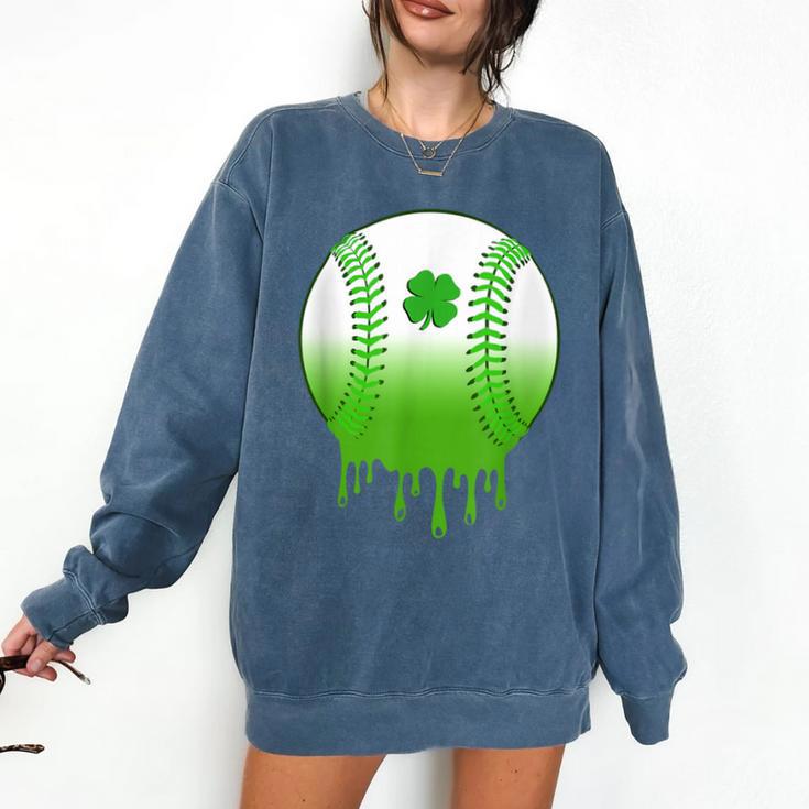 St Patricks Day Shamrock Baseball Irish Boys Kids Men Comfort Colors Sweatshirt