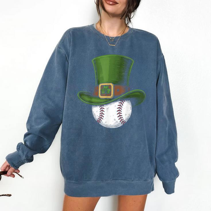 St Patricks Day Shamrock Baseball Saint Paddy's Kids Boys Comfort Colors Sweatshirt