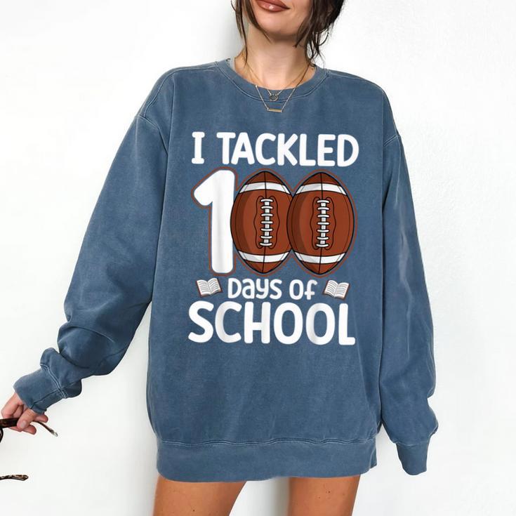 I Tackled 100 Days Of School Baseball Player Kids Teacher Comfort Colors Sweatshirt