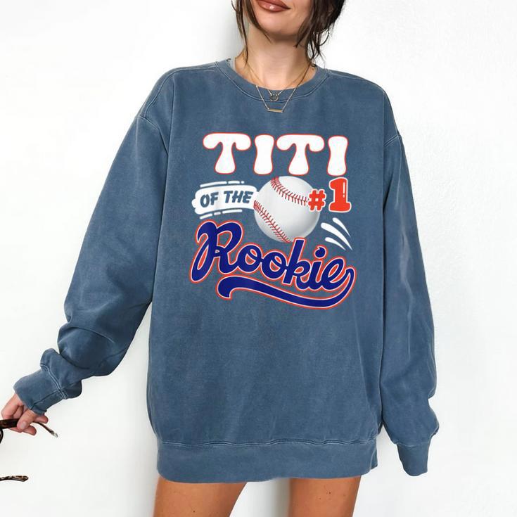 Titi Rookie Of Year 1st Birthday Baseball Theme Matching Comfort Colors Sweatshirt