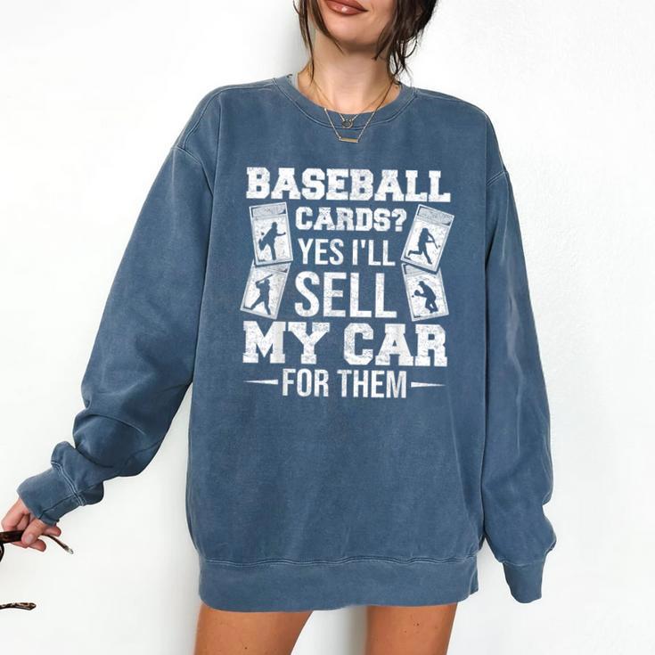 Trading Card Collector Cardboard Baseball Card Collector Comfort Colors Sweatshirt
