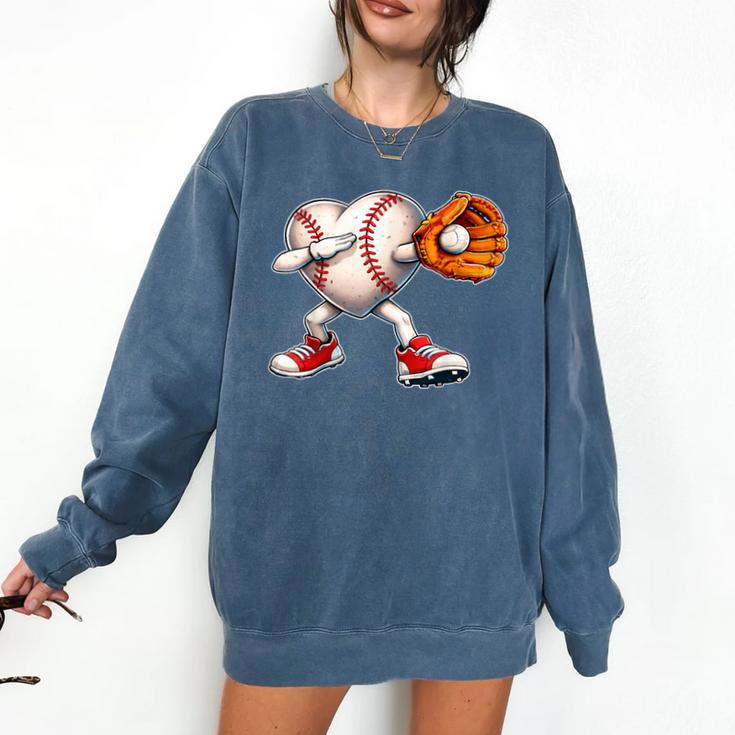 Valentine Baseball Heart Sport Love Valentines Day Boys Kids Comfort Colors Sweatshirt