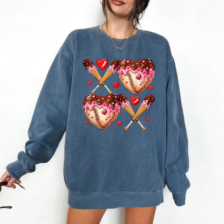 Valentines Day Drip Heart Baseball XOXO Boys Kids Men Sport Comfort Colors Sweatshirt