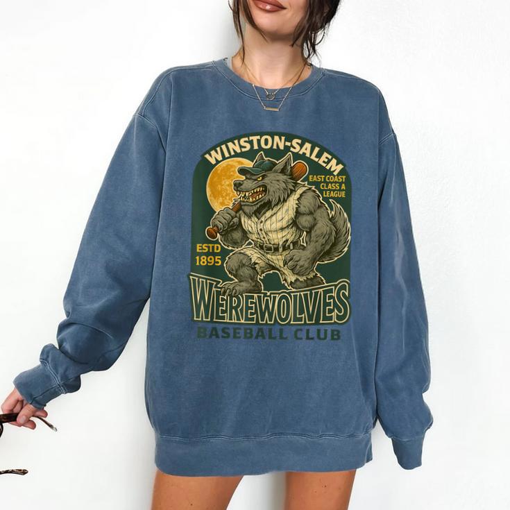Winston-Salem Werewolves Minor League Baseball Club Comfort Colors Sweatshirt
