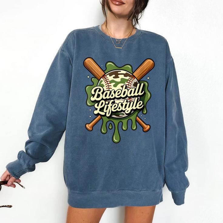 Women's Baseball Life Style 101 Apparel Youth Drip Baseball Boys Kid Comfort Colors Sweatshirt