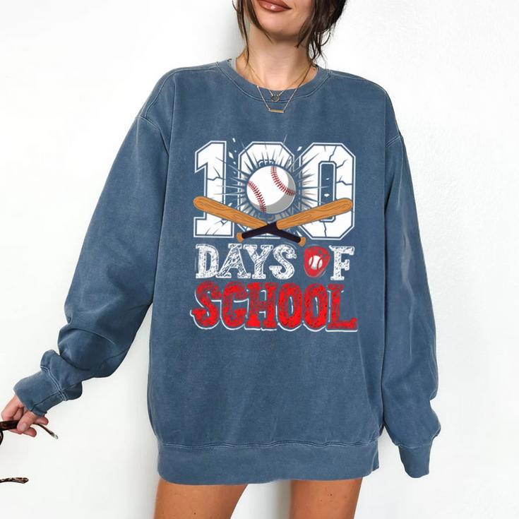 100 Days Of School Baseball 100 Days Smarter Boys Student Comfort Colors Sweatshirt