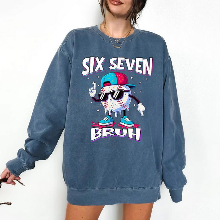 67 Meme Six Seven Baseball Ice Cream Drip Girls Boys Premium Tri-Blend Comfort Colors Sweatshirt
