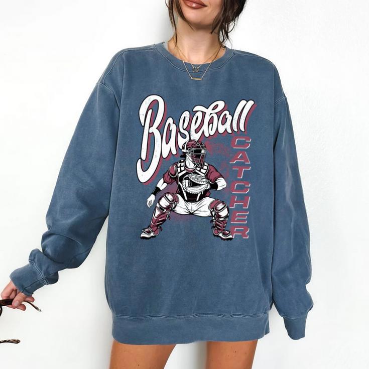 Baseball Catcher Gear Home Plate Comfort Colors Sweatshirt