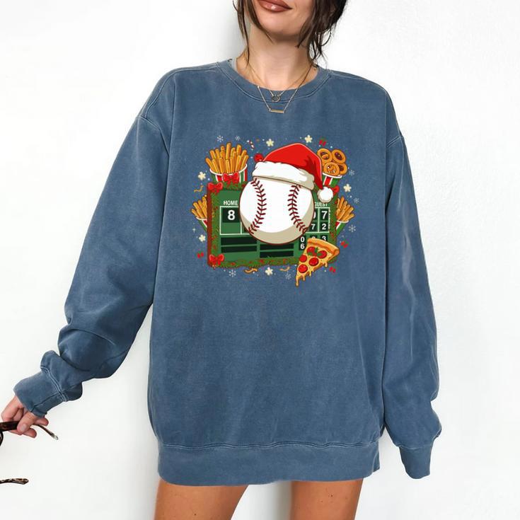 Baseball Christmas Scoreboard Celebration Premium Tri-Blend Comfort Colors Sweatshirt