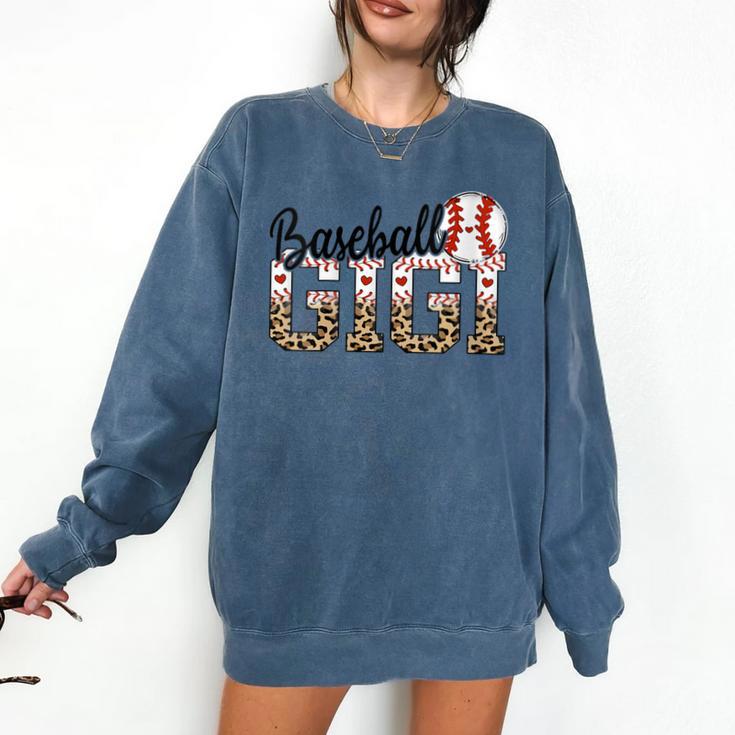 Baseball Gigi Women BallPark Gigi Baseball Mom Mother's Day Comfort Colors Sweatshirt