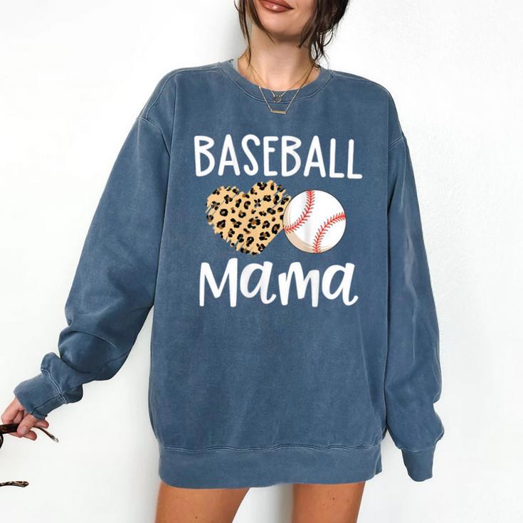 Baseball Mama For Baseball Mom Leopard Game Day Comfort Colors Sweatshirt