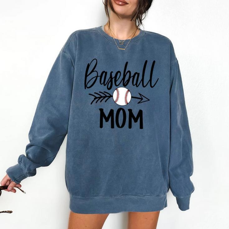 Baseball Mom Cute Arrow Father's Mother's Xmas Day Comfort Colors Sweatshirt