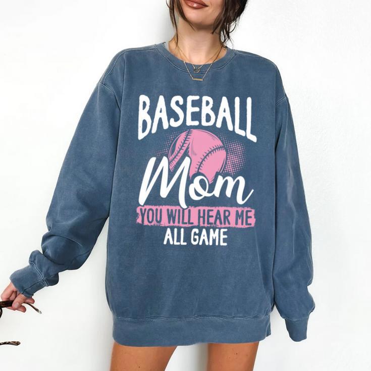 Baseball Mom Baseball Gloves Bat Baseball Player Comfort Colors Sweatshirt
