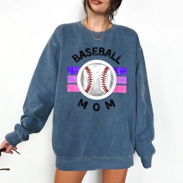 Baseball Mom Sports Mom Proud Baseball Mom Comfort Colors Sweatshirt