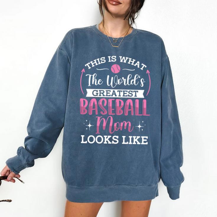 Baseball Mom -This Is What Basketball Mom Looks Like Comfort Colors Sweatshirt