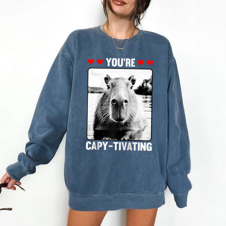 Capybara Love Valentines Day Cute Animal Hearts Raglan Baseball Tee Comfort Colors Sweatshirt