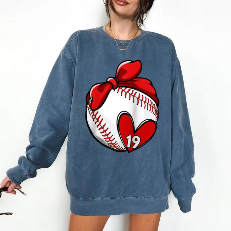 Custom Baseball Mom Number 19 Heart For Mom Mommy Raglan Baseball Tee Comfort Colors Sweatshirt