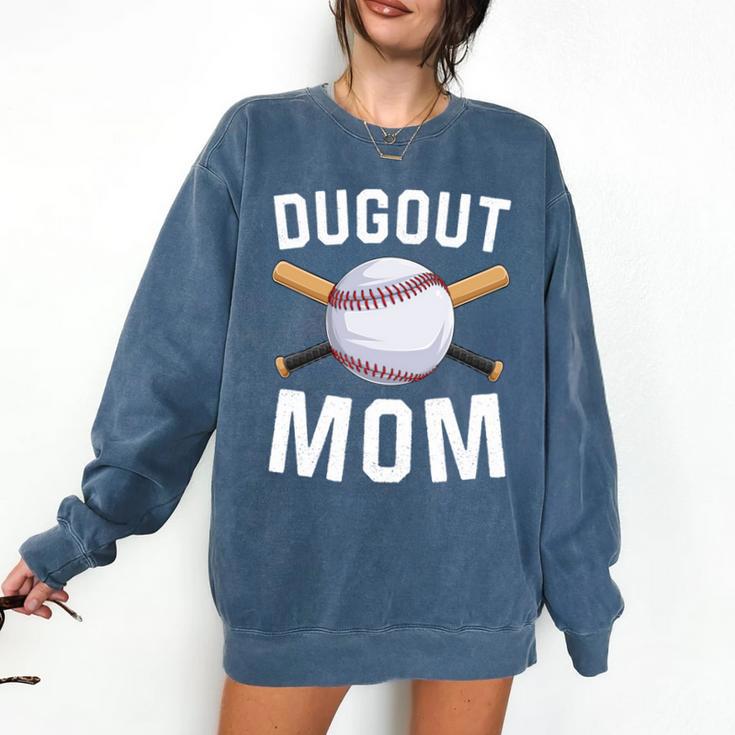 Dugout Mom Baseball Mommy Baseball Mother's Day Comfort Colors Sweatshirt