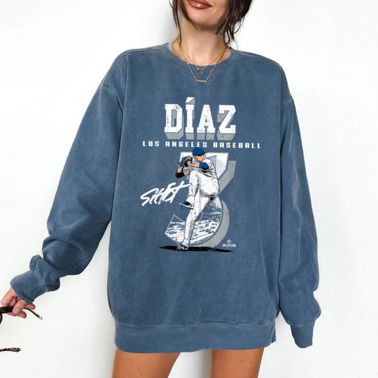Edwin Diaz Los Angeles D Baseball Players MLBEDD201M Comfort Colors Sweatshirt