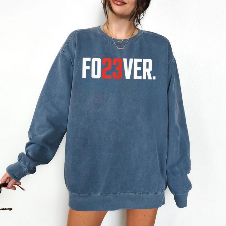 FO23VER Trendy Number 23 Baseball Team Sport For Women Men Comfort Colors Sweatshirt