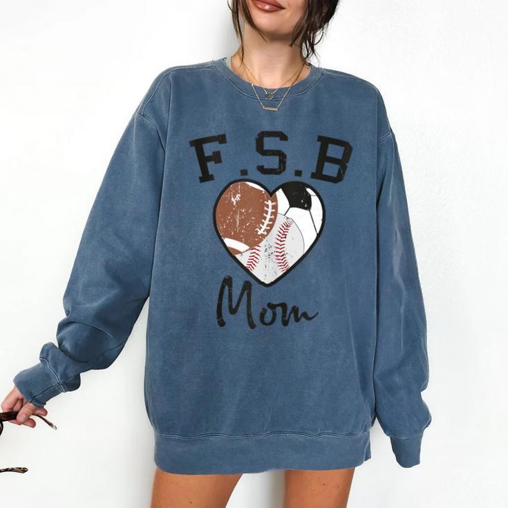 Football Soccer Baseball Mom For Women Comfort Colors Sweatshirt