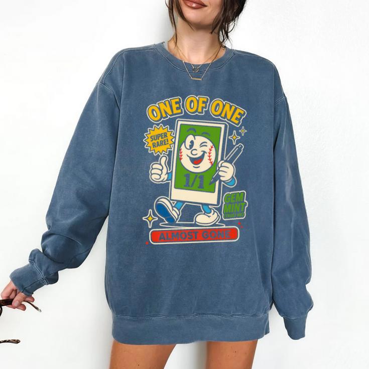 Hobby Trading Card Parody Humor 11 Baseball Cards Collector Premium Comfort Colors Sweatshirt