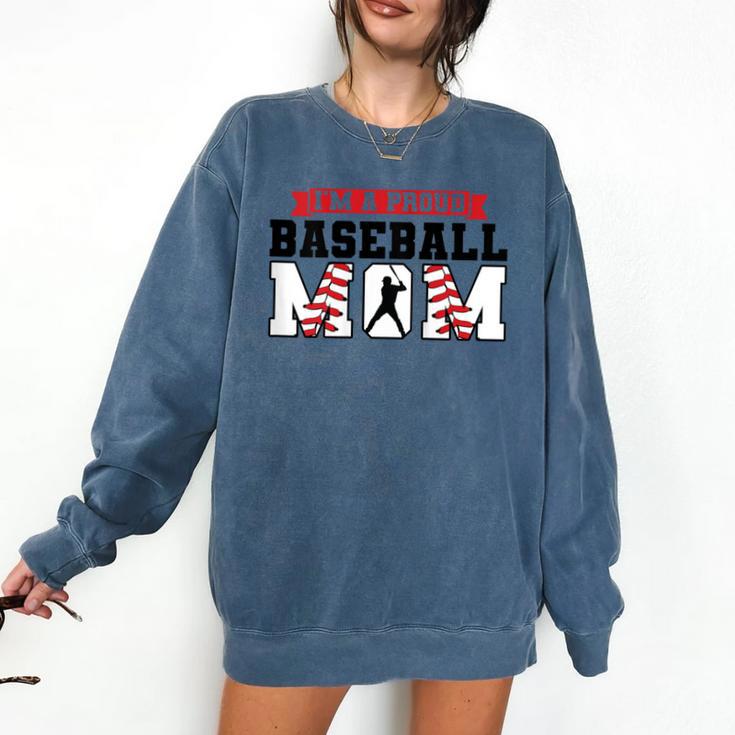 I'm a Proud Baseball Mom Baseball Comfort Colors Sweatshirt