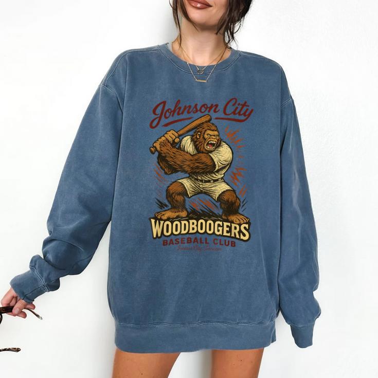Johnson City Woodboogers Retro Baseball Club Comfort Colors Sweatshirt