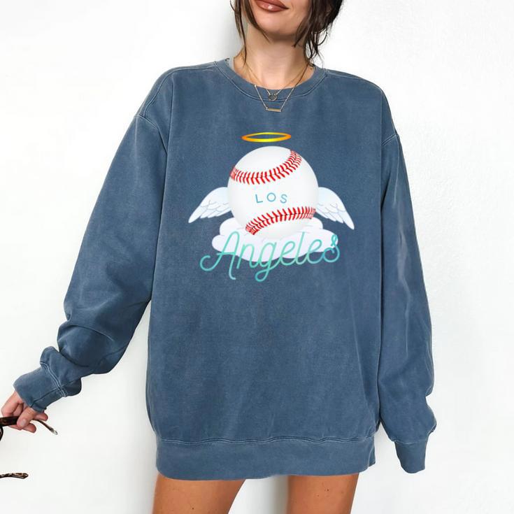 Los Angeles Angel Ball Tshirt Cool Baseball Team Premium Tri-Blend Comfort Colors Sweatshirt