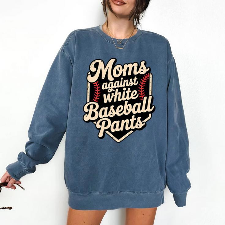 Moms Against Baseball Pants Baseball Mom Premium Tri-Blend Comfort Colors Sweatshirt