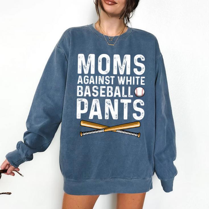 Moms Against Baseball Pants Softball Baseball Mom Comfort Colors Sweatshirt