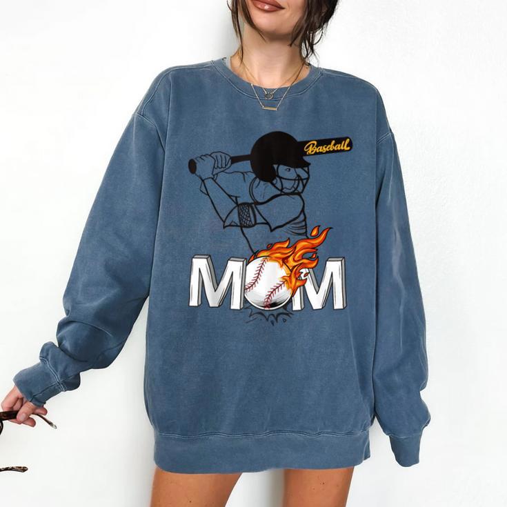 Proud Baseball MOM Sports & Softball Nostalgia Comfort Colors Sweatshirt