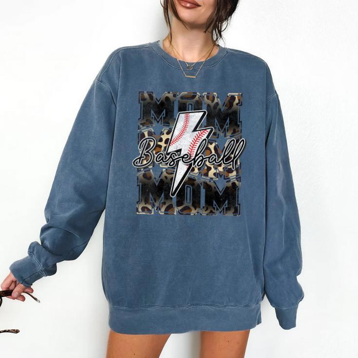 Retro Baseball Mom Mama Baseball Life Mother's Day Baseball Comfort Colors Sweatshirt