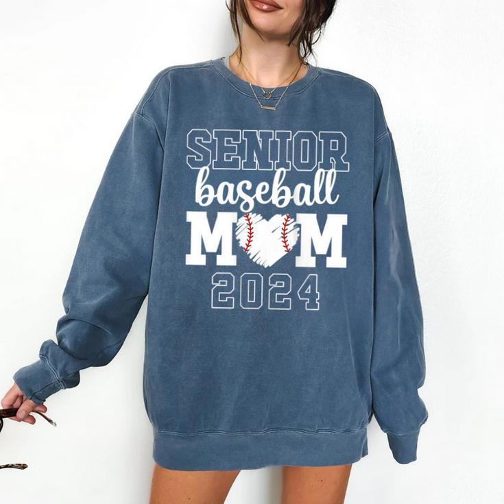 Senior Mom Baseball Player Son Senior Baseball Mom 2024 Comfort Colors Sweatshirt
