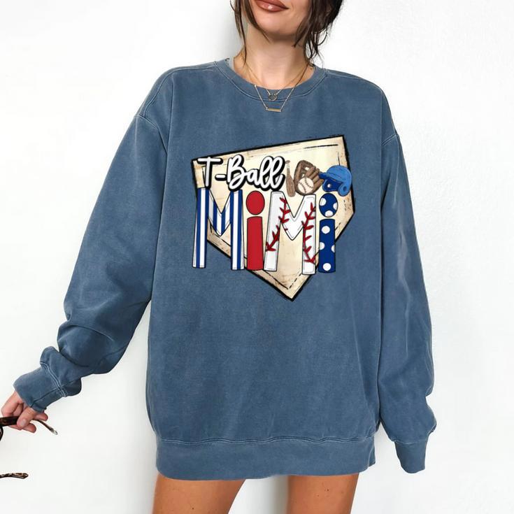T-Ball Mimi Baseball Mom Game Day Comfort Colors Sweatshirt
