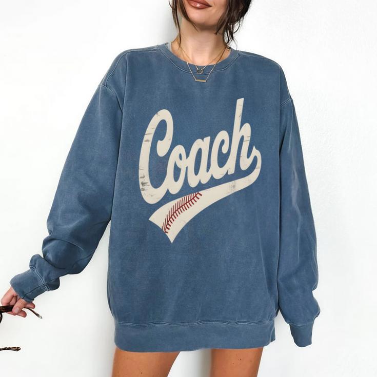 Vintage Baseball Coach Comfort Colors Sweatshirt
