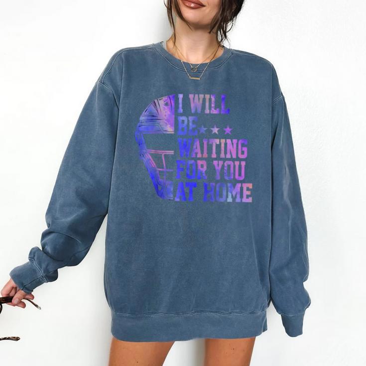 I Will Be Waiting For You At Home Baseball Softball Catcher Comfort Colors Sweatshirt