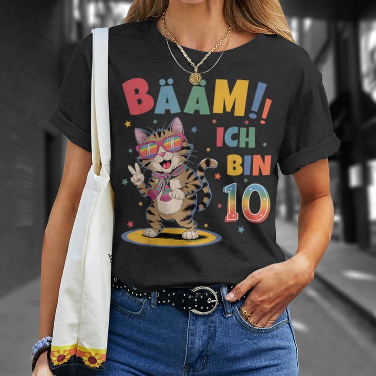 10 Geburtstag Junge Mädchen Geburtstags Katze Katzen T-Shirt Geschenke für Sie