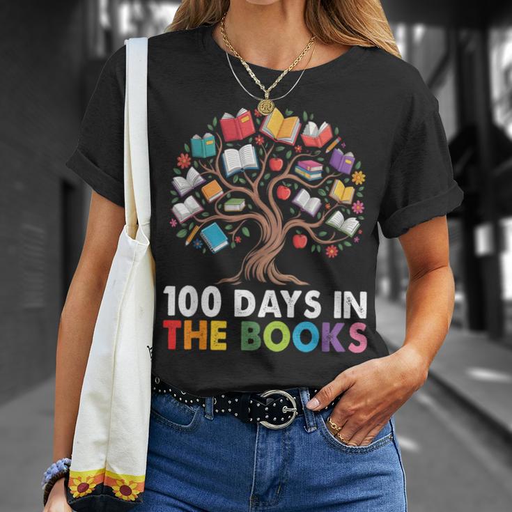 100 Days In The Books Reading Teachers Librarians School T-Shirt Gifts for Her
