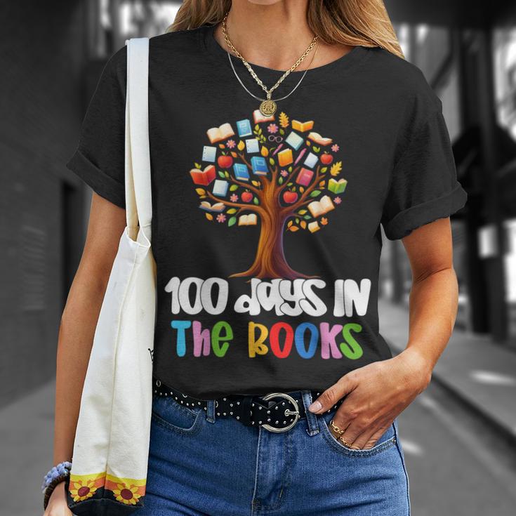 100 Days In The Books Tree Of Knowledge 100th Day Of School T-Shirt Gifts for Her