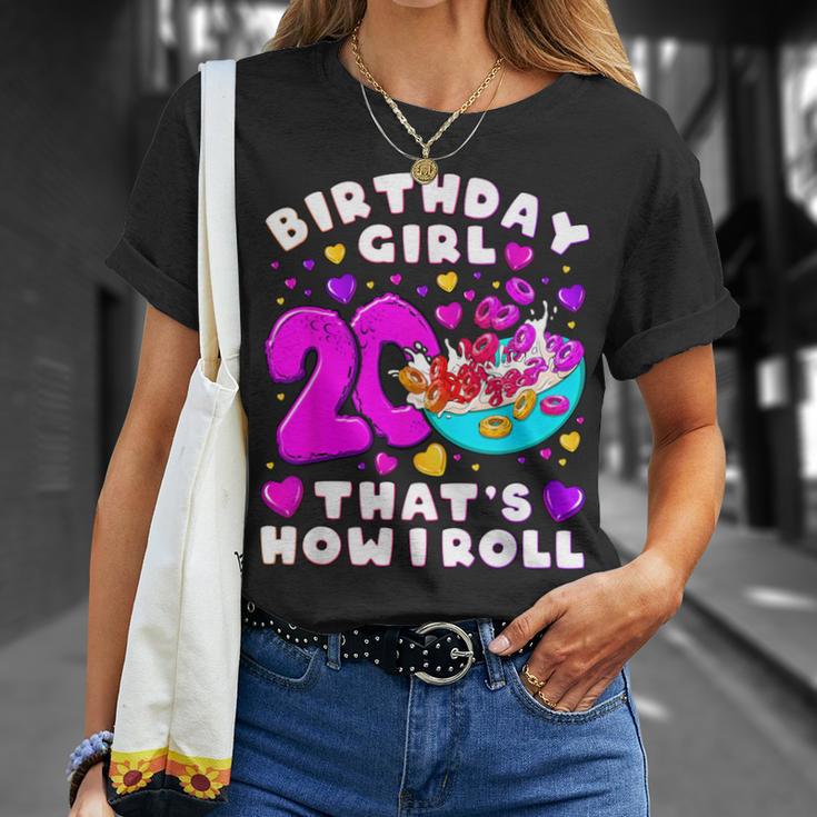 20歳のバースデーガール、20年目のフルーツコーンループス、背番号20 Tシャツ 彼女への贈り物