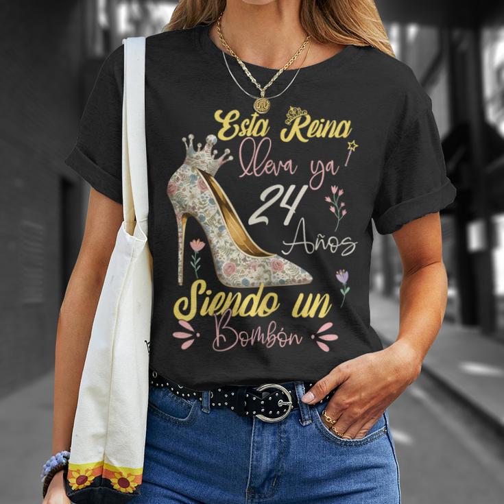 24 Añosiendo Un Bombón Cumpleaños 24 Años Camiseta unisex Regalos para ella