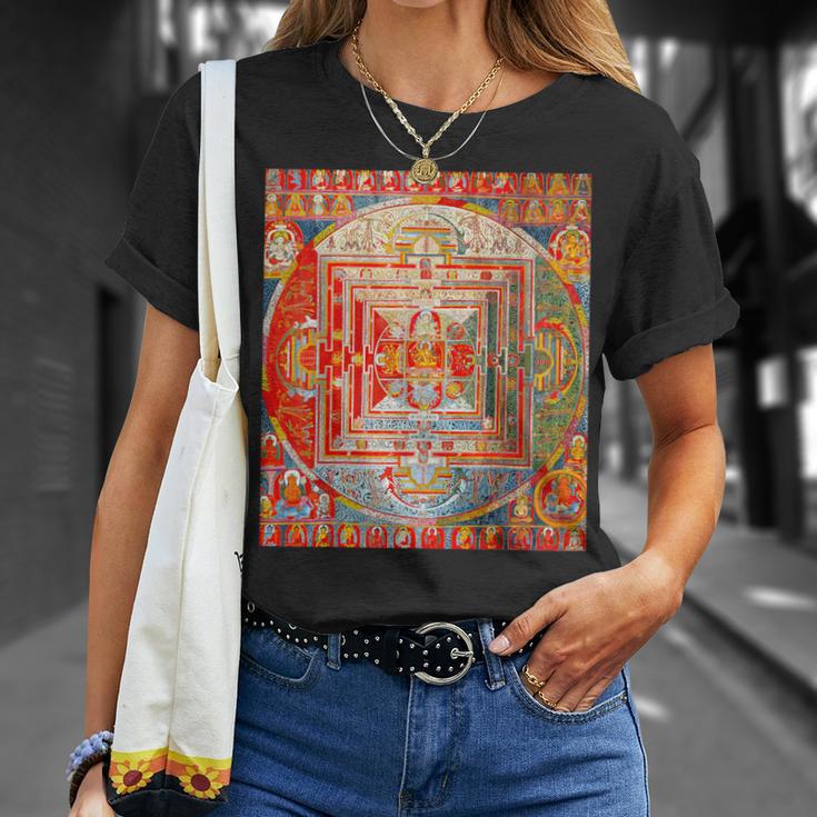 43神曼荼羅 仏教 スピリチュアル タンカ 芸術 仏教 Tシャツ 彼女への贈り物